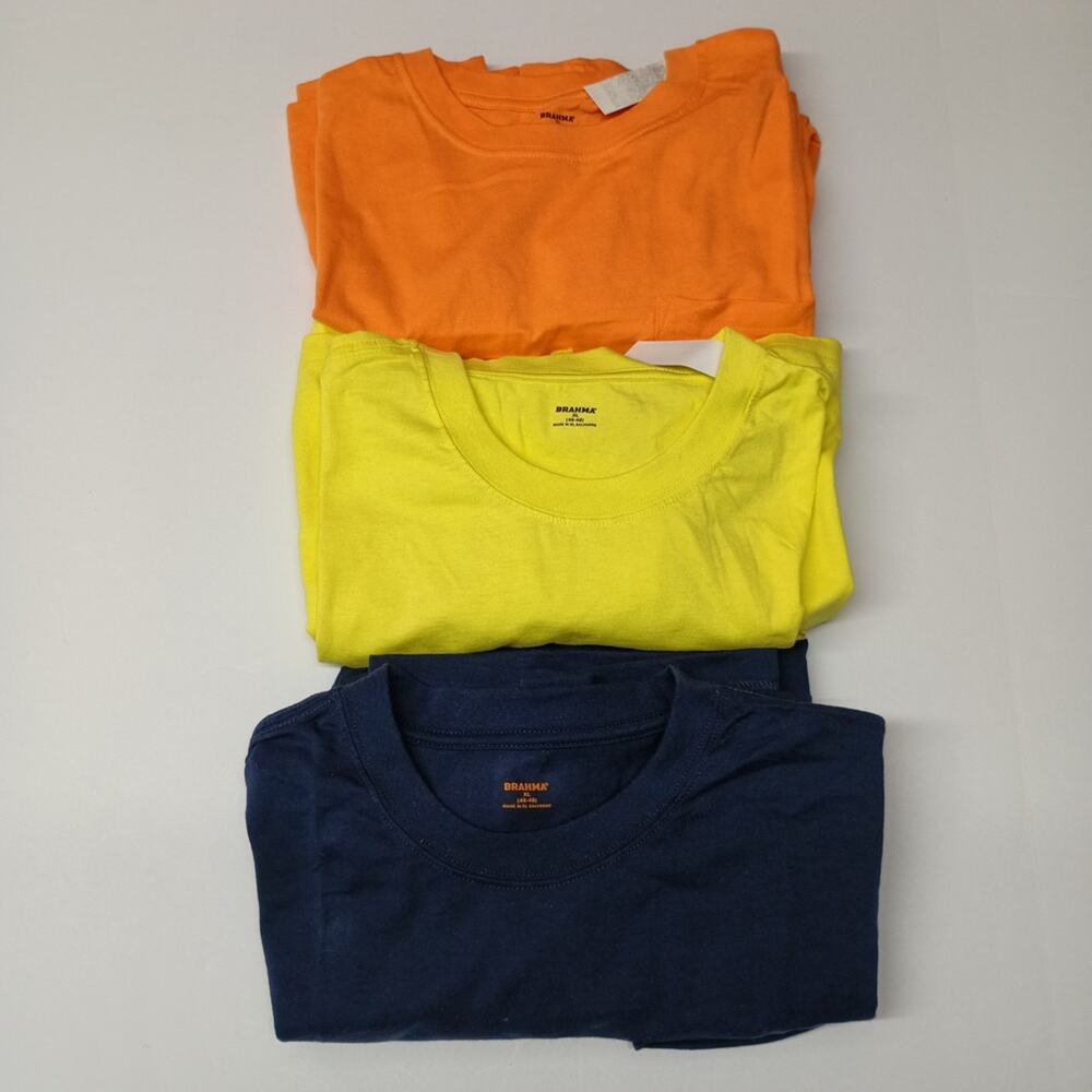 3 Brahma Core Work T-Shirt XL 46-48 Assorted Pocket‎ Tee